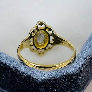 S925 Sterling <b>Silver</b> Bezel Set Natural Labradorite Vintage <b>Ring</b> Oval Cut Gemstone Yellow Gold Plated Ornate <b>Band</b> Engagement <b>Ring</b> - Product Image 3