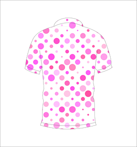 Camisa Polo para Hombre, Blanca con Puntos Rosas, Sublimación Personalizada, Manga Corta, Verano, Casual, Transpirable, Ligera, para Golf - Product Image 2