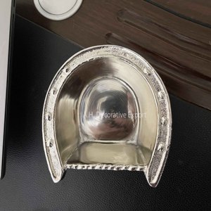 ชามอะลูมิเนียมรูปเกือกม้าสำหรับใส่ขนมและผลไม้อบแห้ง ชามลึกสำหรับงานแต่งงาน จานโลหะสำหรับใส่อาหาร ถาดเสิร์ฟรูปเกือกม้า - Product Image 1