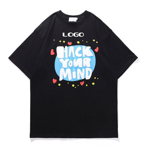 Camiseta de Algodón con Estampado Personalizado de Alta Calidad OEM para Hombre, Color Personalizado, Transpirable, de Secado Rápido, Ecológica, Corte Holgado - Product Image 3