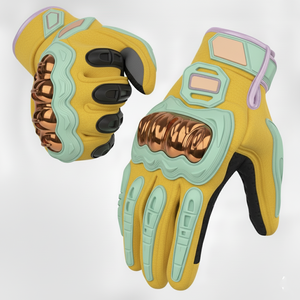 Guantes de Motocicleta de Cuero Negros, Guantes Deportivos para Motociclismo en Carretera, Guantes de Cuero para Trabajo y Carreras - Product Image 4