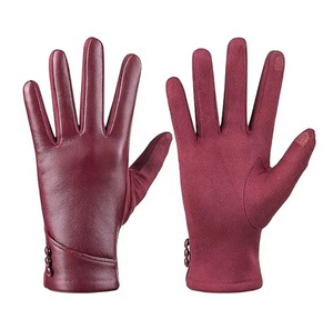 Custom <b>Touch</b> <b>Screen</b> Sheepskin <b>Men</b> Best Black Leather <b>Gloves</b> From Pakistan <b>for</b> Winter Season Best Manufacturer - Product Image 3