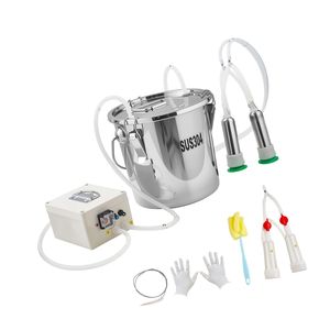 Macchina per Mungitura in Acciaio Inox di Grado Alimentare con Secchio da 3,2 Galloni e 4 Tazze per Capezzoli, per Mucche e Capre (8000 mAh Ricaricabile) - Product Image 1