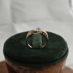 18K rose <b>Gold</b> Solitaire Diamond <b>Ring</b> Classic Prong <b>Set</b> Minimalist Engagement <b>Ring</b> for Women Daily Wear High Polish Finish - Product Image 3