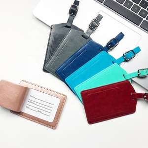 Etiquetas de Equipaje de Cuero PU Circulares Personalizadas con Grabado Láser, Etiquetas de Maleta en Blanco para Viaje, Venta al Por Mayor - Product Image 2