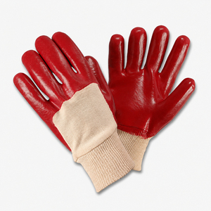 Guantes de Protección Laboral Recubiertos de PVC de Una y Dos Líneas, Guantes Gruesos de Lona con Recubrimiento de PVC, Guantes Largos - Product Image 3