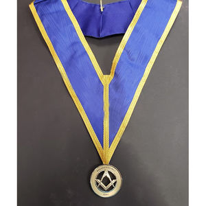 Collares Masónicos Bordados Personalizados de Alta Calidad Grand Officer Blue Collar, Collares Masónicos Personalizados de Nailon Más Vendidos - Product Image 3