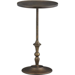 Traditional <b>Round</b> Wood Side <b>Table</b> with Antique Finish for Living Room Decorative Furniture Handmade End <b>Table</b> On Sale - Product Image 5
