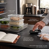 Termometer Memasak Digital Instan Bahan Stainless Steel Bimetal untuk Penggunaan Dapur Rumah Tangga dengan Fungsi Tampilan Tetap untuk Memanggang Daging