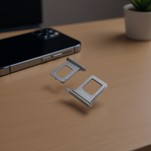 Bandeja para tarjeta SIM para iPhone 14 Pro Max plateada - Product Image 3