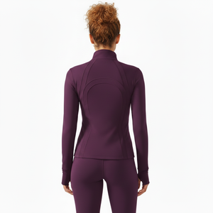 Slim Fit Yoga Stretchy Workout Running Cropped Yoga <b>Jacket</b> for <b>Women</b> Slim Fit and Stretchy Design for Gym and Running top - Product Image 4