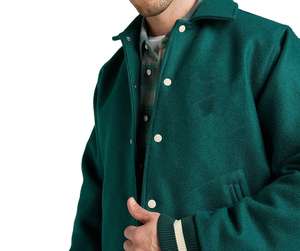 Chaqueta Varsity con Logotipo Bordado para Hombre, con Cuello Alto Estilo Primavera - Product Image 2