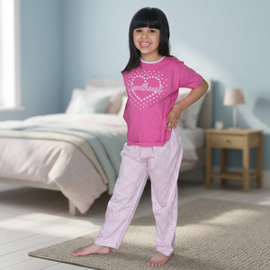 Ensembles de pyjamas courts en jersey de coton décontractés pour filles, imprimés, 100% coton doux, motif géométrique, meilleur prix, vêtements de nuit - Product Image 2