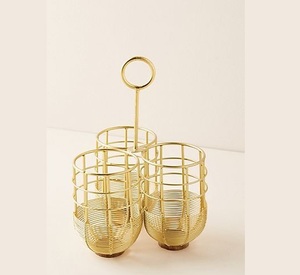 Porte-couverts en fer au fini élégant pour l'organisation de comptoirs de cuisine de luxe, ajoutant une profondeur et une organisation visuelles - Product Image 1