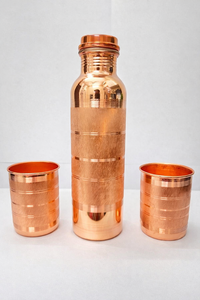 100% Pure Copper Bottle Leak Proof Copper Bottle Hammered Copper Bottle Premium Copper Bottle Copper Bottle Manufacturer - Product Image 2