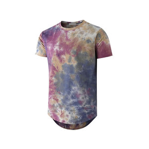 เสื้อยืดคอกลมแขนสั้นพิมพ์ลายกราฟิกสำหรับผู้ชาย ทรงเข้ารูป ยาวพิเศษ สวมใส่สบาย ระบายอากาศได้ดี ผลิตจากโพลีเอสเตอร์ 100% - Product Image 1