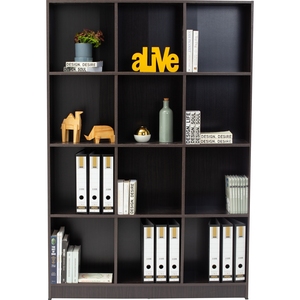 Étagère de rangement en bois noir, bibliothèque sur pied pour la maison, le bureau ou la bibliothèque - Product Image 3