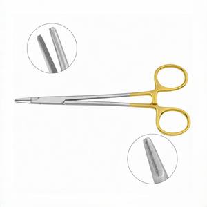 Venta caliente Ryder French Eye Needle Holder 23cm Mandíbulas de carburo de tungsteno Fuente de alimentación manual Instrumento quirúrgico de acero inoxidable alemán - Product Image 1