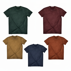 Heavyweight Streetwear Blank Vintage Washed Tee Mens Boxy Cropped Oversized Distressed Tshirt - Product Image 6