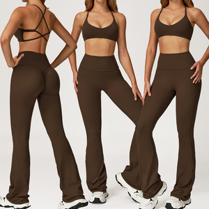 Active Wear Soft Yoga Set Sportswear Two Pieces Yoga Suit Gym Fitness Yoga Sets for Women Breathable Women Workout Clothing - Product Image 4
