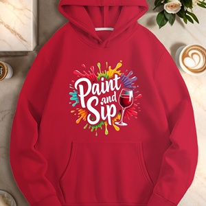 Paint and Sip with wine sudaderas casual de mujer - Product Image 4