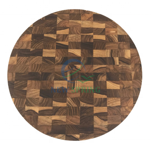 Planche à découper durable en bloc de boucher en bois de teck haut de gamme pour une utilisation en cuisine - Product Image 1