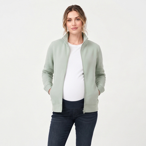 Vestes de survêtement athlétiques de maternité pour femmes, col montant, fermeture éclair, veste de grossesse pour femmes, veste de survêtement de maternité pour femmes - Product Image 3