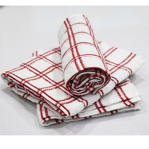 Serviette de cuisine en coton égyptien à carreaux avec tissu éponge Luxe Séchage rapide Personnalisée Fournisseur indien - Product Image 5