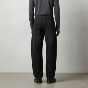 Pantalones vaqueros holgados de mezclilla con efecto desgastado estilo hip hop para hombre, de moda, de corte relajado, lavados, para hombre - Product Image 3