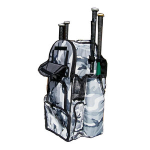 Sac à dos de baseball en toile camouflage personnalisé unisexe pour jeunes, sac de rangement pour équipement sportif, imperméable, durable, avec fermeture éclair, pour la randonnée - Product Image 4