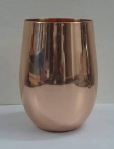 Gobelet en cuivre sans soudure de qualité supérieure, finition lisse, verre à eau, tasse à boisson contemporaine, vaisselle de cuisine, articles cadeaux - Product Image 5