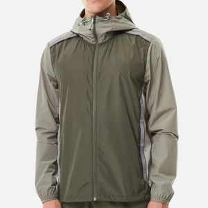 High Quality Lightweight Men's Windbreaker <b>Jacket</b> Breathable <b>Waterproof</b> Zipper Closure for Outdoor Use - Product Image 1