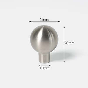 Pomo de Gabinete Moderno en Forma de Bola, Acabado Plateado Cepillado, Pomo de Metal Sólido para Cajones de Cocina, Armarios y Muebles - Product Image 5