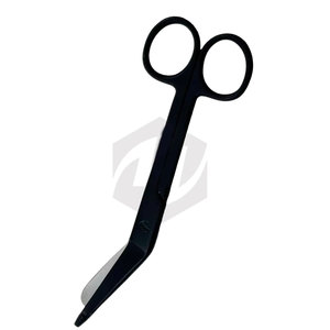 Ciseaux à pansements Lister, revêtement fluoré noir, 2 pièces, acier inoxydable, ciseaux d'infirmière, lames angulées, instruments médicaux, urgence - Product Image 6