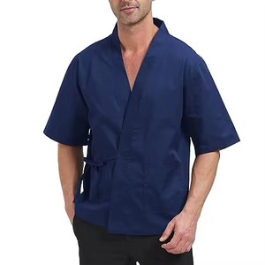 Uniformes de Chef de Verano, Ropa de Trabajo de Manga Corta Tejida para Hombres y Mujeres, para Restaurante de Sushi, Cocina, Bar - Product Image 4