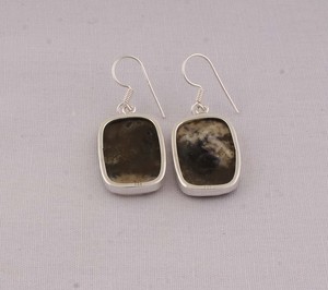 925 Sterling Silver Dendritic <b>Opal</b> <b>Earrings</b> Natural Black and White Gemstone Dangle <b>Earrings</b> Handmade Jewelry Wholesaler Custom - Product Image 6