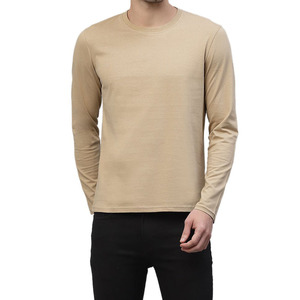 Camiseta de algodón de manga larga de buena calidad, unisex, cuello redondo, corte holgado, estilo urbano, básica, fabricante mayorista, proveedor OEM ODM - Product Image 5