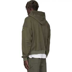 ผู้ผลิตเสื้อฮู้ดดี้ผู้ชายแบบหนาสไตล์ดิสเทรส |   ผ้าฝ้ายพรีเมียม - Product Image 3