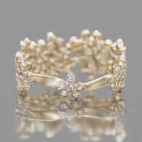 Pulsera de tenis clásica vintage con eslabones en S de moissanita, chapada en oro amarillo de 14K, joyería para mujer, producto hecho a mano al por mayor