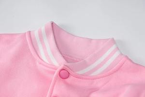 <b>Women</b> Blank Crop <b>Jacket</b> Customizable Plain Leather Sleeve <b>Jacket</b> for Printing/Embroidery OEM/ODM Wholesale - Product Image 3