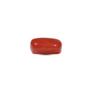 Natural Red Coral Oval Cabochon 5.68 Carat Loose Gemstone for Fine Jewelry - Product Image 3