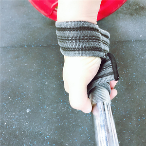 Sangles de levage en coton en forme de 8 pour soulevé de terre et powerlifting, rigides et sécurisées, avec fermeture à clip antidérapante - Sangles en forme de 8 pour le sport et le fitness - Product Image 3