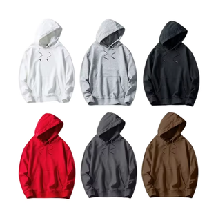 Alta calidad OEM ODM personalizado precio al por mayor de gran tamaño Sudadera con capucha de lana gruesa caída del hombro liso en blanco personalizado hombres Sudadera con capucha - Product Image 1