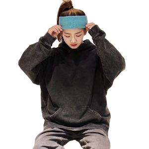 เสื้อมีฮู้ดสำหรับทุกเพศเสื้อมีฮู้ดผ้าฟลีซหนาสีดำแบบลำลองใส่ได้ปกติโลโก้ตามสั่ง - Product Image 6