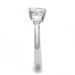 TK3138-High Polished Stainless Steel <b>Ring</b> with AAA Grade CZ Clear-Dishes & <b>Plates</b> - Product Image 4