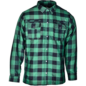 Camisa de Franela a Cuadros Roja y Negra de Manga Larga para Adultos Unisex, con Botones en la Parte Delantera, Dos Bolsillos, 100% Algodón, Secado Rápido, para Motociclismo - Product Image 4
