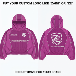 Premium 110 GSM Polyester Windbreaker <b>Jacket</b> Lightweight Magenta Curved Panel Design Men's Waterproof Breathable Winter High - Product Image 1