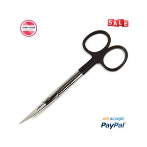Ciseaux SuperCut à embouts droits Ciseaux à iris Anneaux noirs Instruments chirurgicaux enduits Taille 4.5 "(11cm) - Product Image 5