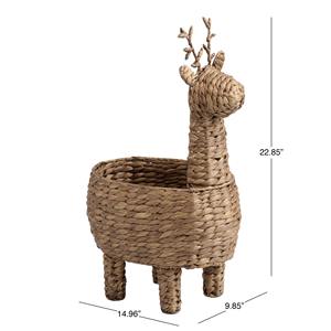 Panier en jacinthe d'eau naturelle en forme de renne, fait main, panier de rangement, vente en gros, écologique, fabriqué au Vietnam - Product Image 2