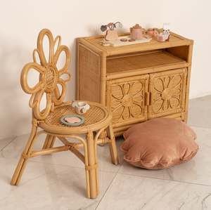 Rattan <b>Kids</b> Cabinet Compact <b>Storage</b> Cabinet Handcrafted Organizer Cabinet Functional Furniture Cabinet For Bedroom <b>Storage</b> - Product Image 4